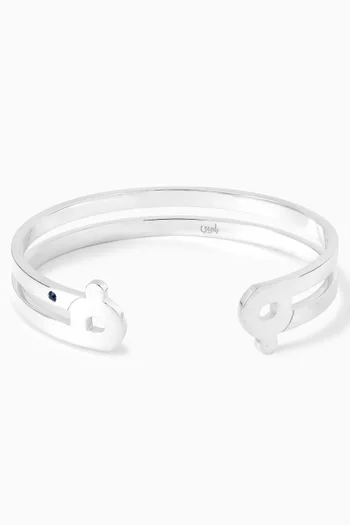 Arabic Letter "Faa" Cuff in Sterling Silver