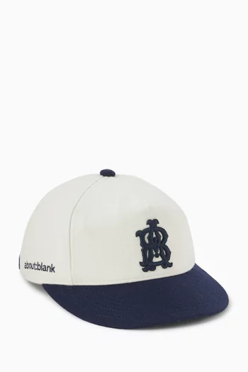 Monogram Cap in Wool Blend