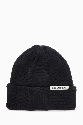 Chequeboard Beanie in Knit