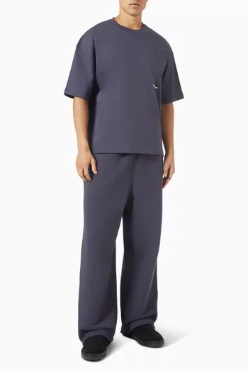 بنطال رياضي بحافة غير محاكة قطن