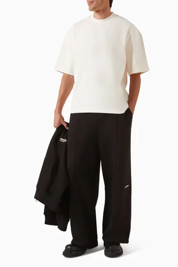 Pleated Sweatpants in Loopback-cotton Jersey