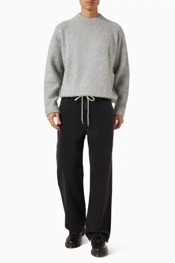 سترة بفتحة رقبة مستديرة مزيج ألباكا