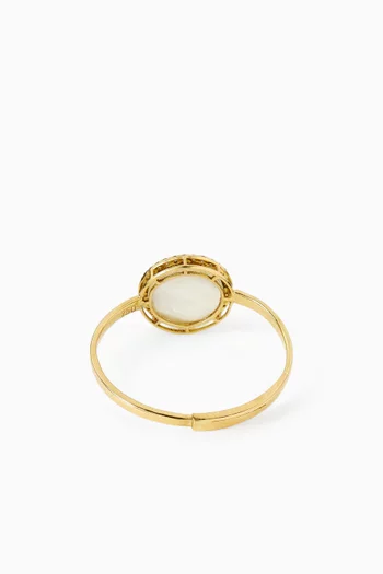 Zira Mother of Pearl Ring in 18kt Gold