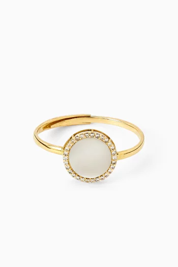 Zira Mother of Pearl Ring in 18kt Gold