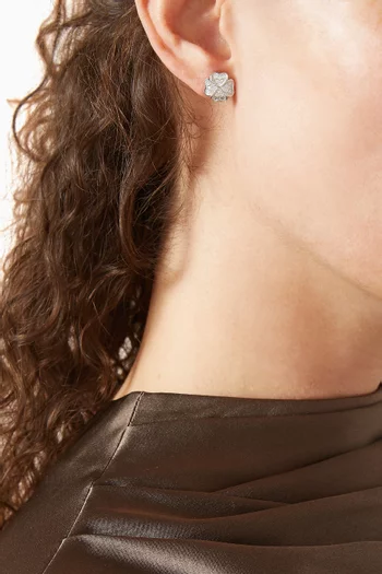 أقراط كارا بتصميم زهرة البرسيم فضة إسترلينية عيار 925‏