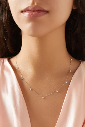 Starlight Charm Necklace in 18kt White Gold