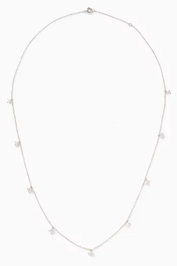 Starlight Charm Necklace in 18kt White Gold