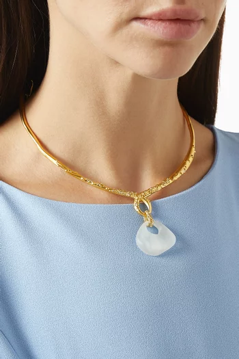 Ember Necklace in 21kt Plated Brass