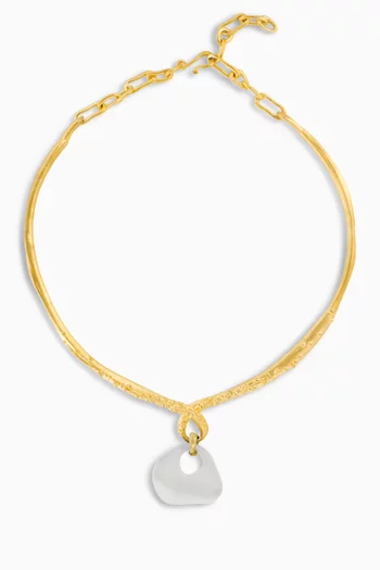 Ember Necklace in 21kt Plated Brass