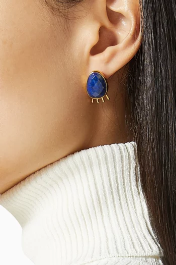 أقراط كراوند راي معدن مطلي