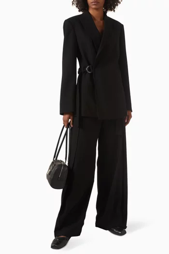 Draped Blazer in Stretch Viscose