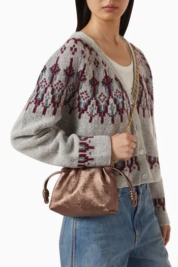 Mini Flamenco Purse in Moiré Printed Calfskin