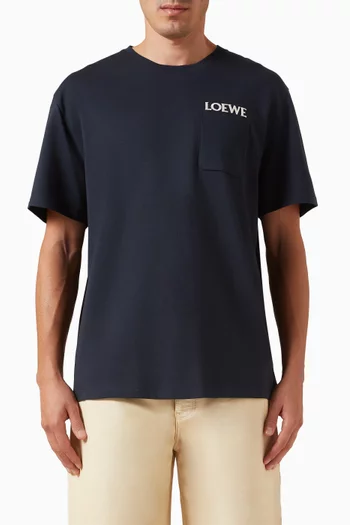 Embroidered-logo T-shirt