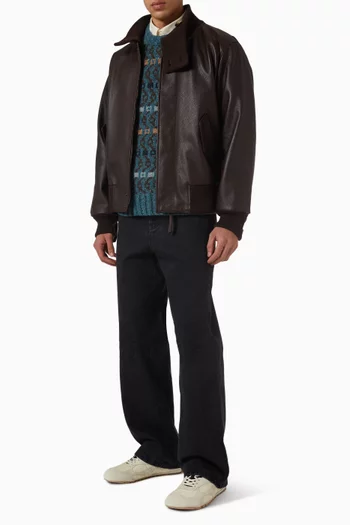 Balloon Biker Jacket in Nappa Lambskin