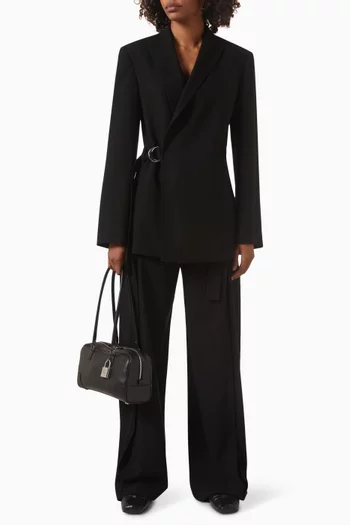 Belted Wide-leg Pants