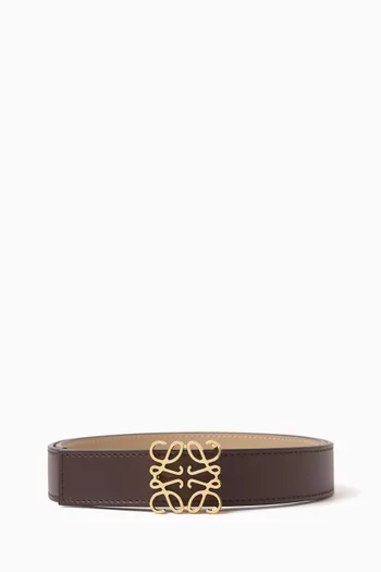 Anagram Reversible Belt in Leather