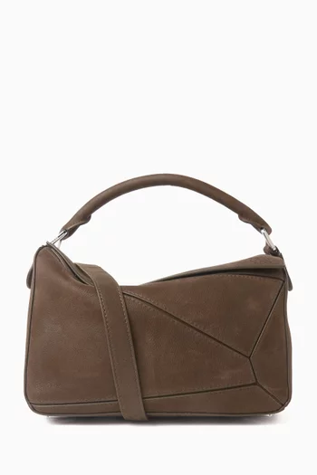 Small Puzzle Edge Bag in Grainy Leather