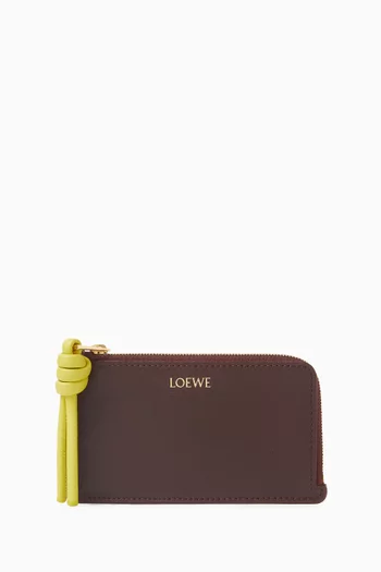 Knot Coin Cardholder in Leather