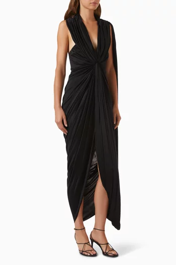 Twisted Mini Dress in Silk-blend