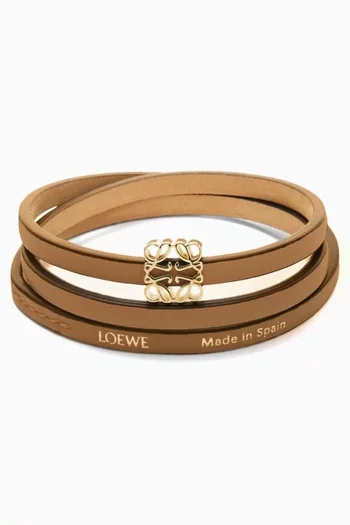 سوار بتصميم ملفوف بشعار الماركة جلد