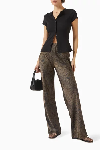 بلوزة رايلين منسوجة