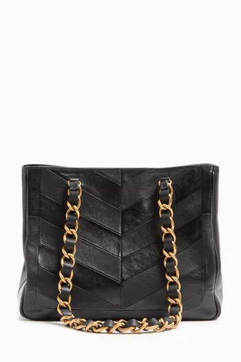 حقيبة تسوق لاسين صغيرة جلد نابا