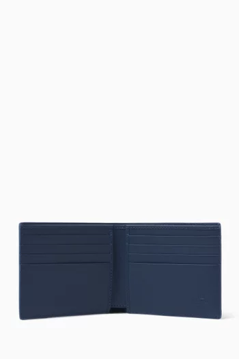 VLogo Wallet in Striped Leather