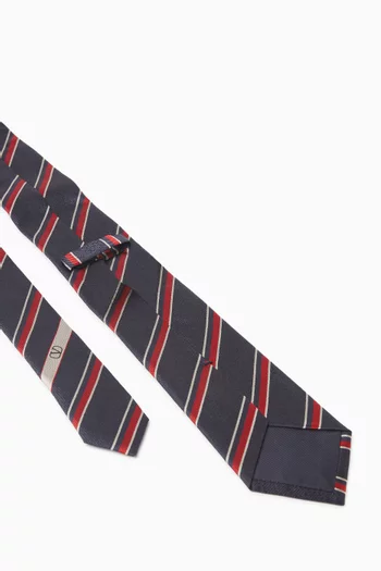 Regimental Jacquard Tie in Silk