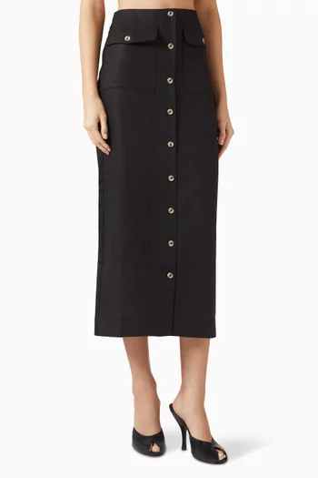 Britt High-waist Skirt in Linen