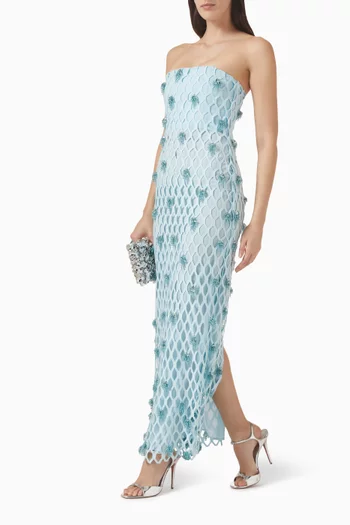 Iridessa Embellished Lattice Bustier Gown