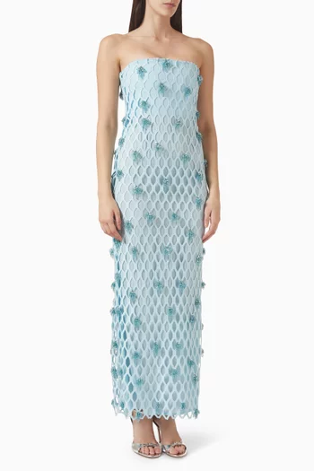 Iridessa Embellished Lattice Bustier Gown