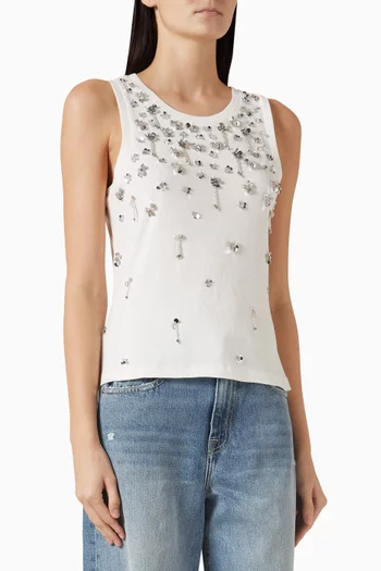 Alistair Embellished Tank Top in Cotton