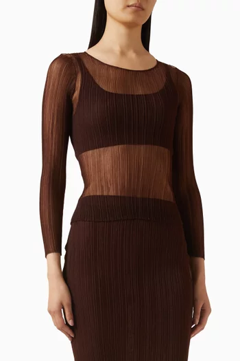 بلوزة ليوني شفافة