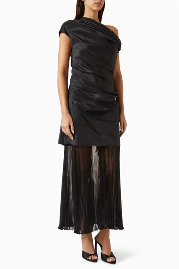 فستان أمالي قماش تفتا وأورجانزا