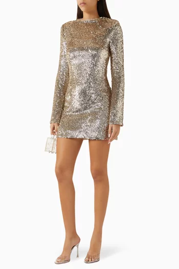 Opal Sequin-embellished Mini Dress