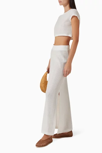 تنورة نيكي متوسطة الطول مزيج فيسكوز