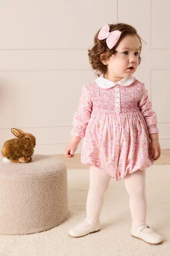 Nellie Floral Hand Smocked Romper