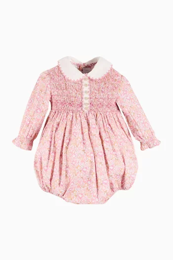 Nellie Floral Hand Smocked Romper