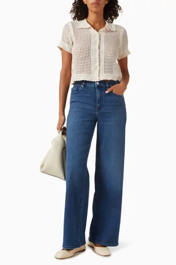 Le Slim Palazzo Jeans in Denim