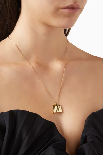 Sundra Pendant Necklace in 14kt Gold-plated Brass