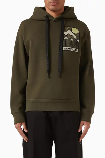 Embroidered Logo Hoodie in Cotton