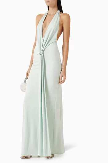 فستان يونيتي طويل جيرسيه