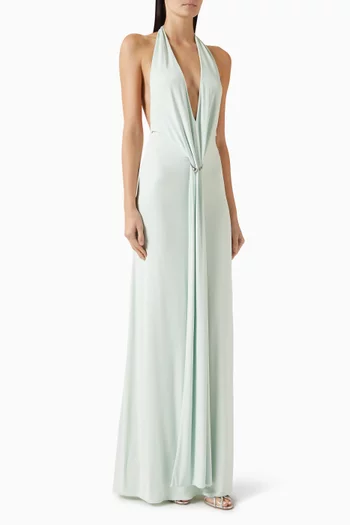 فستان يونيتي طويل جيرسيه