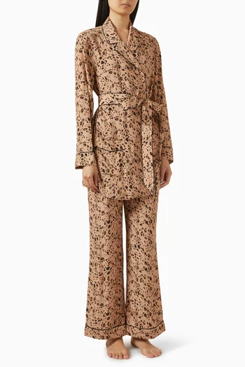 Pamela Belted Smoking Suit Set