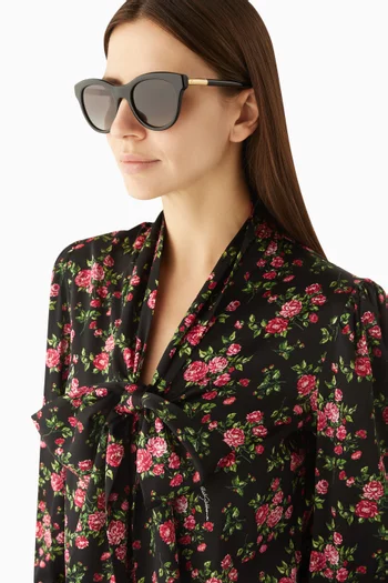 نظارة شمسية بإطار حرف D أسيتات