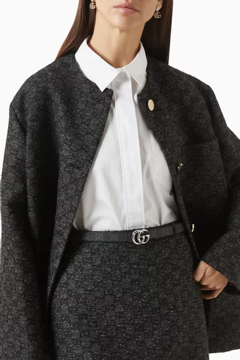 GG Marmont Reversible Belt in Leather & Canvas