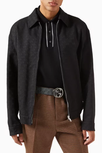 حزام بوجهين ومشبك حرفي GG المتداخلين ونقشة سوبريم قنب