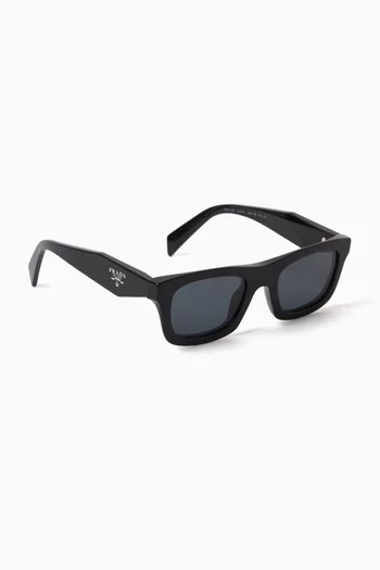 Rectangular Sunglasses in Acetate