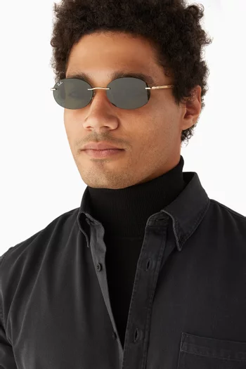 Oval Sunglasses in Metal