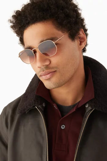 Irregular Sunglasses in Metal